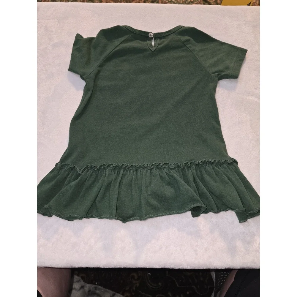 Green Bay Packers Girl's Size 3 Months Cheer Shirt NFL Green‎ and Yellow